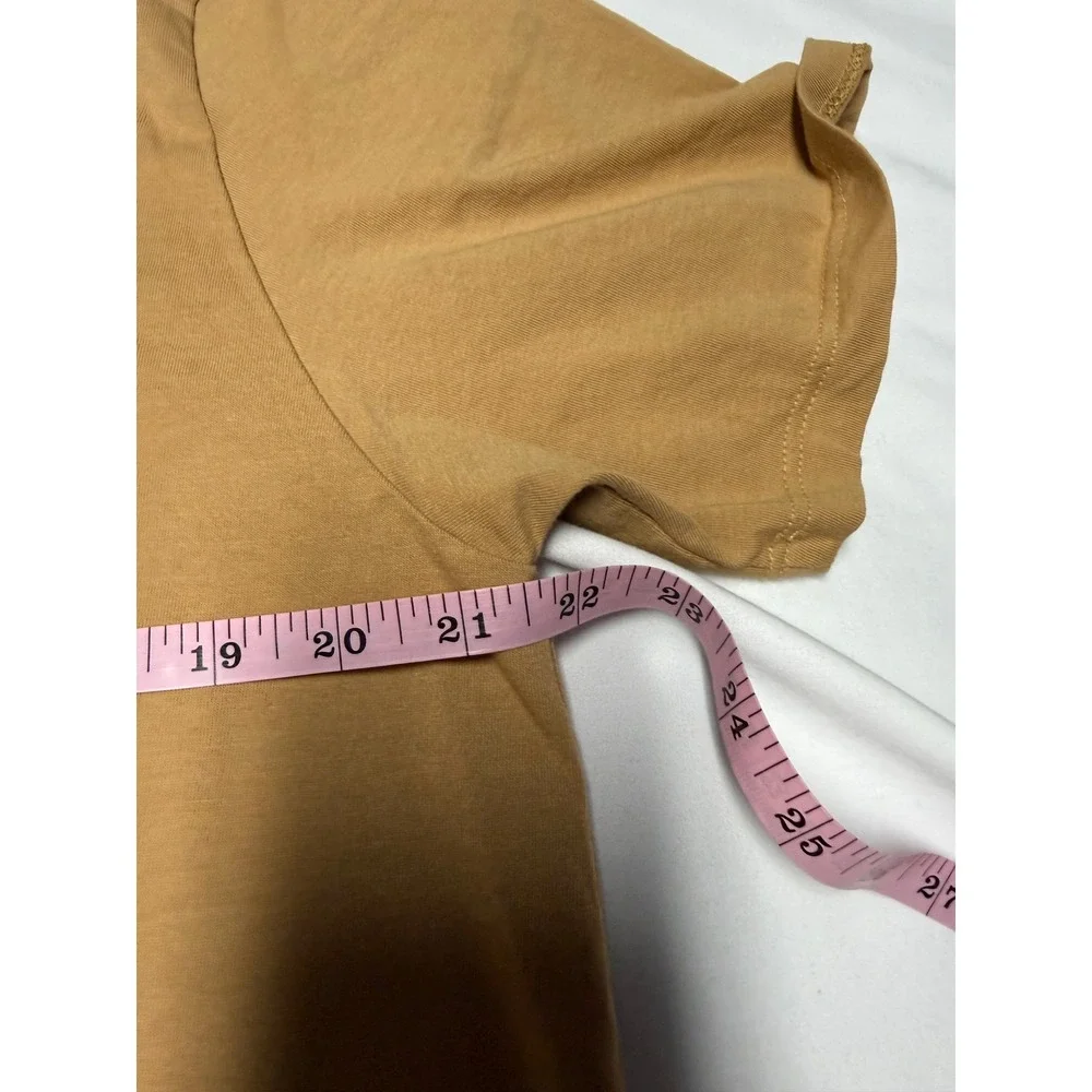 The North Face NSE Tee Men's Large Beige Never Stop Exploring Logo Cotton EUC